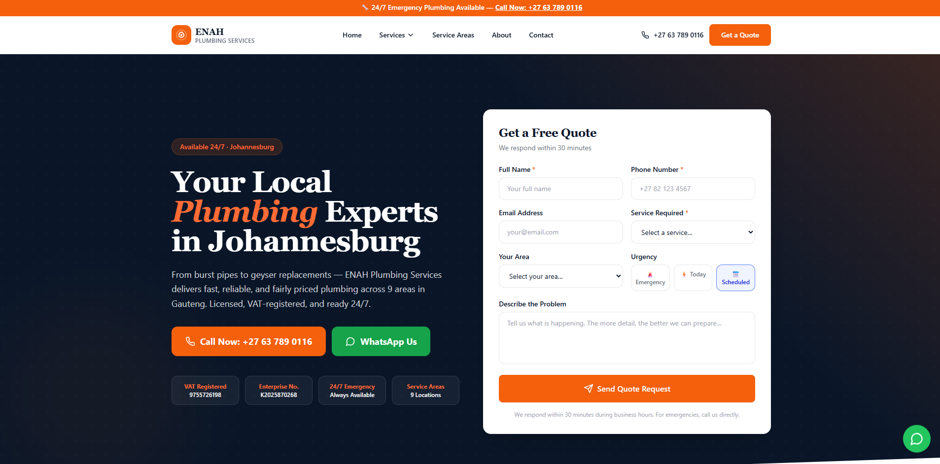 Enah Plumbing case study